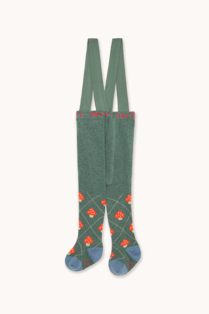 Mushrooms Baby Tights TEAL
