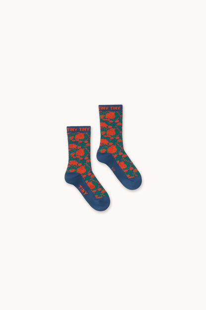 Roses Medium Socks LIGHT NAVY
