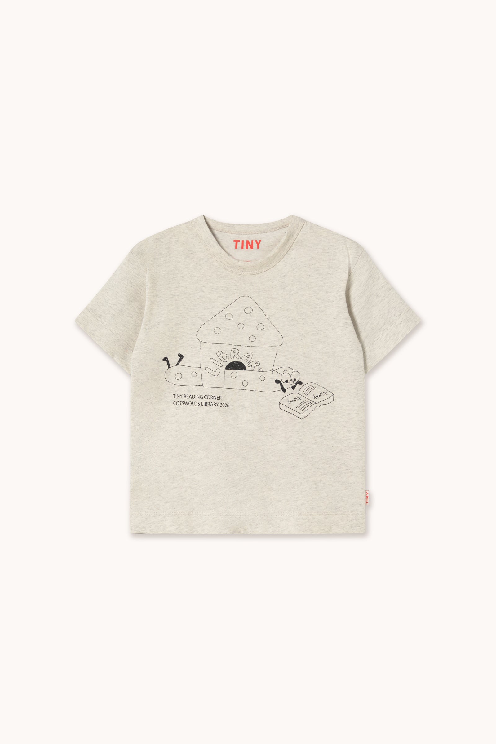 Library Graphic Tee CREAM HEATHER