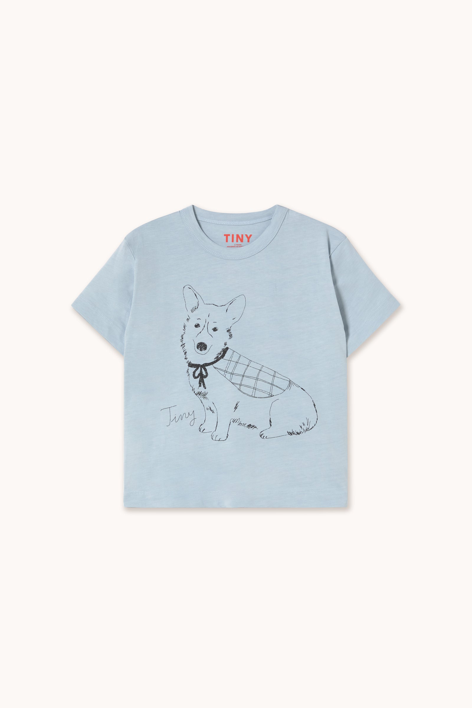 Tiny Corgi Graphic Tee WASHED BLUE