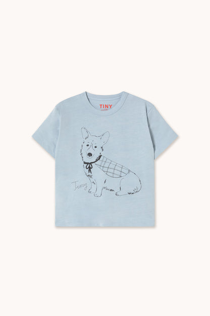 Tiny Corgi Graphic Tee WASHED BLUE