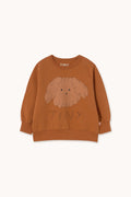 Curly Dog Graphic Sweatshirt BROWN