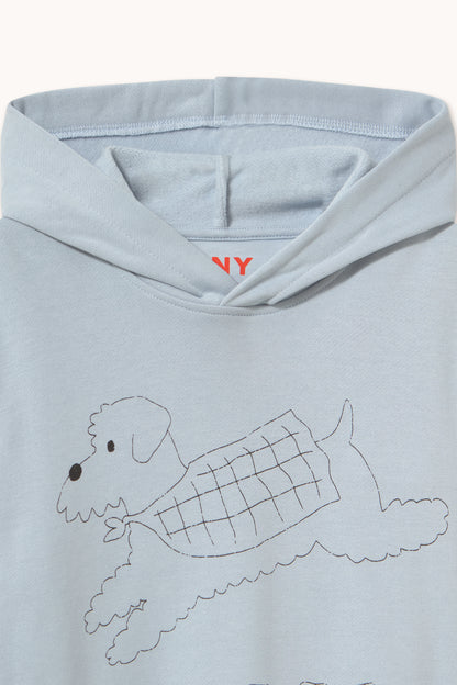 Jump Dog Graphic Hoodie WASHED BLUE