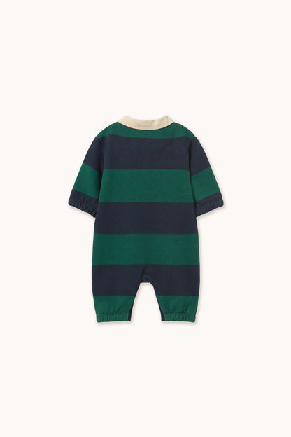 Navy Stripes Polo One-Piece DARK GREEN