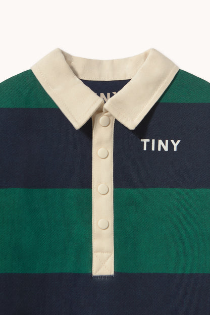 Navy Stripes Polo One-Piece DARK GREEN