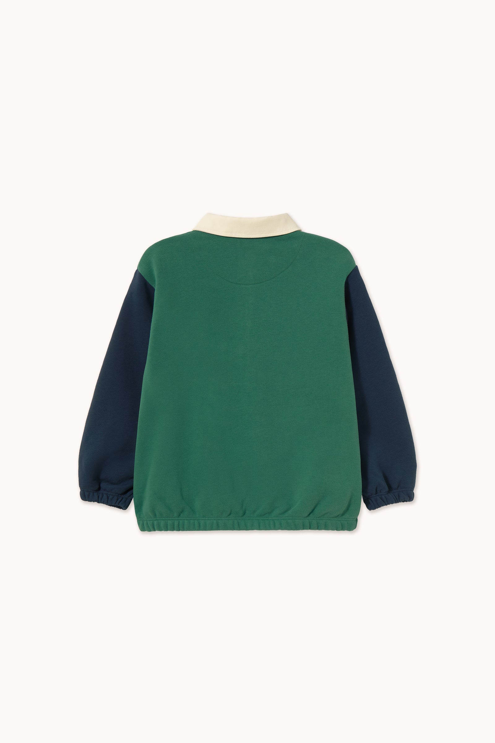 Color Block Polo Sleeve Tee DARK GREEN