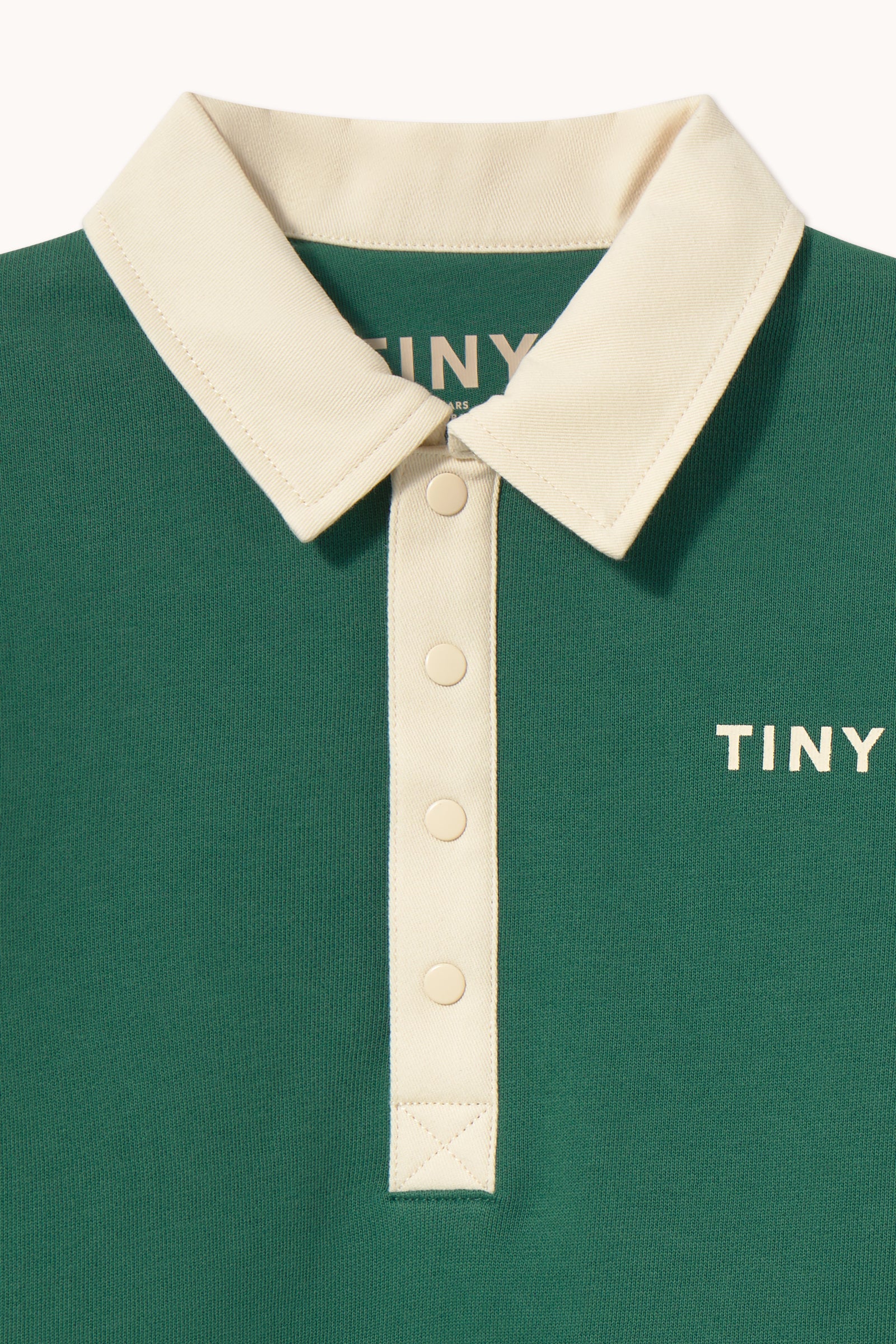 Color Block Polo Sleeve Tee DARK GREEN