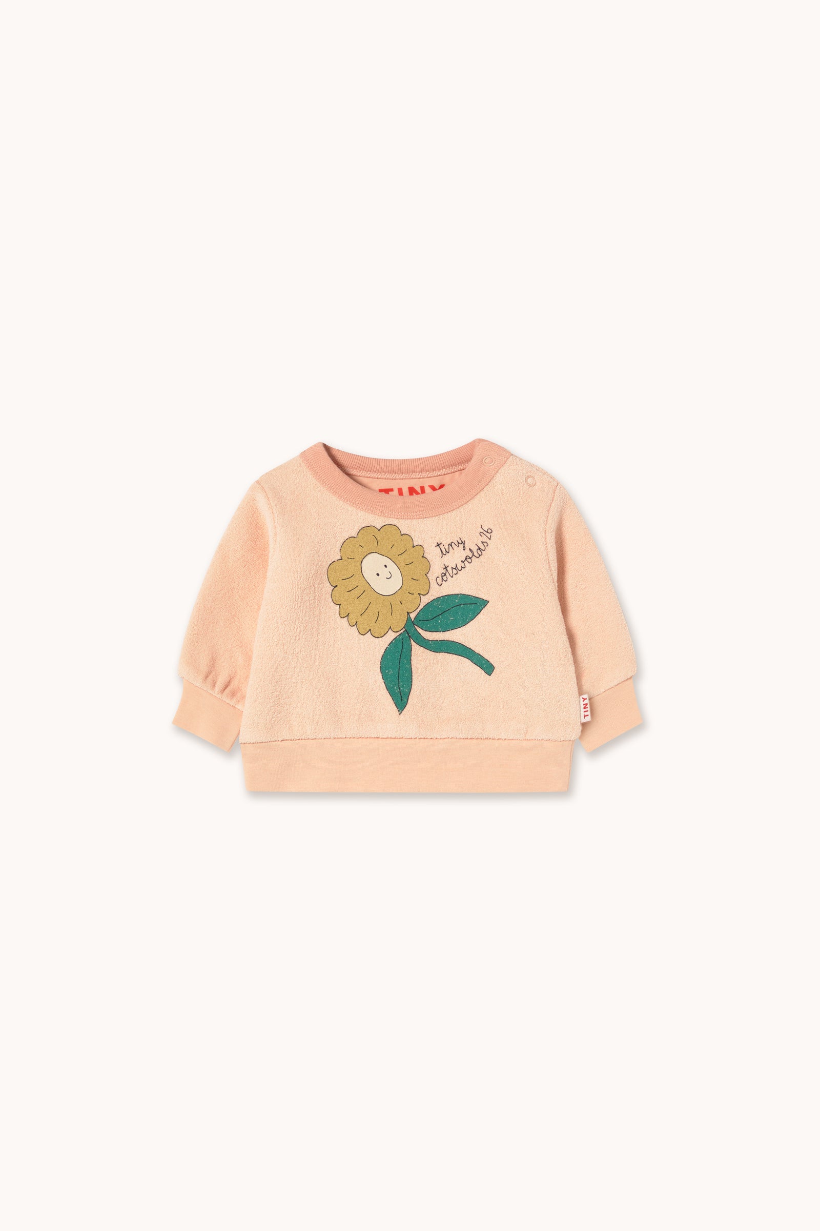 Tiny Daisy Graphic Baby Sweatshirt DARK NUDE