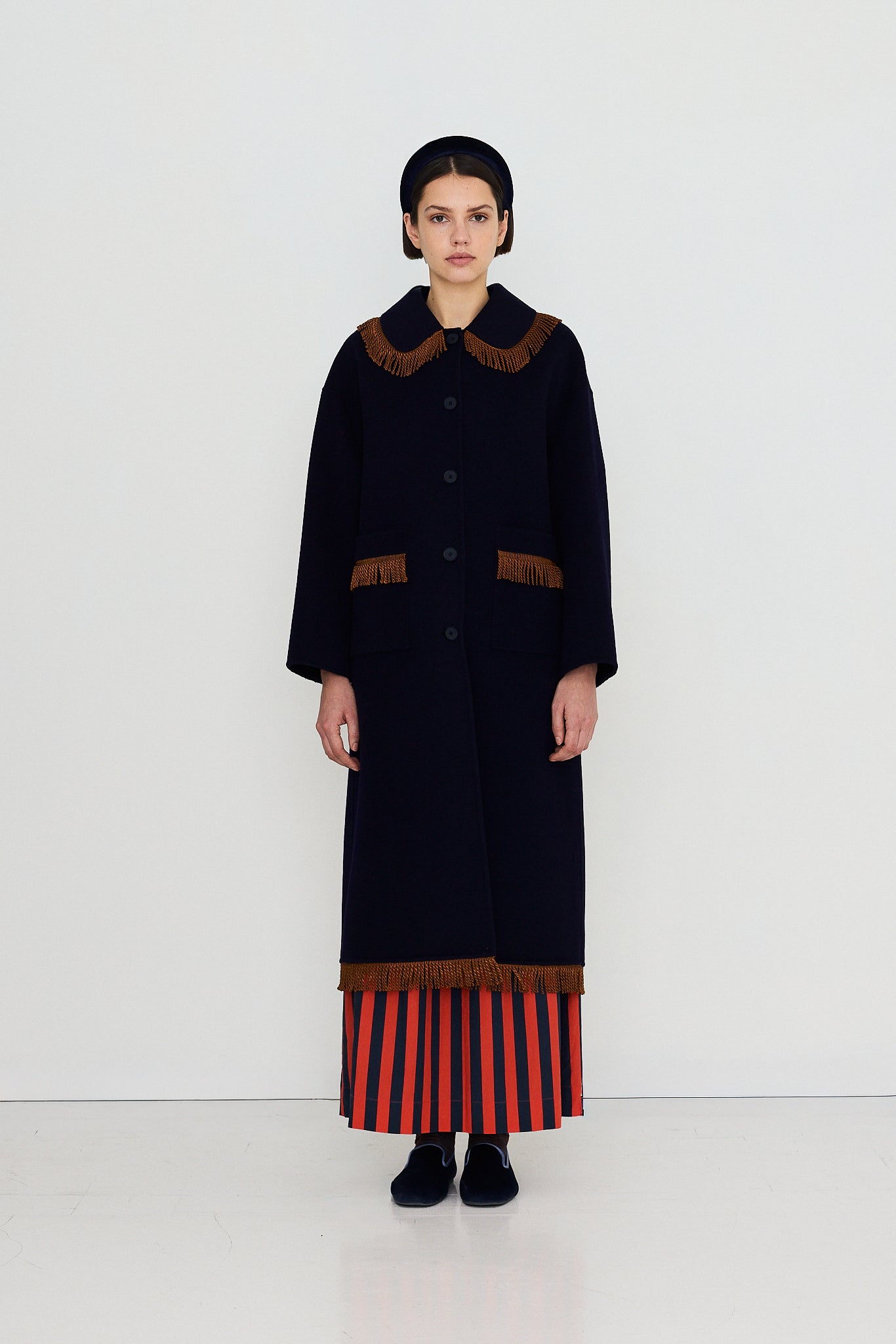 Woman Frills Long Coat