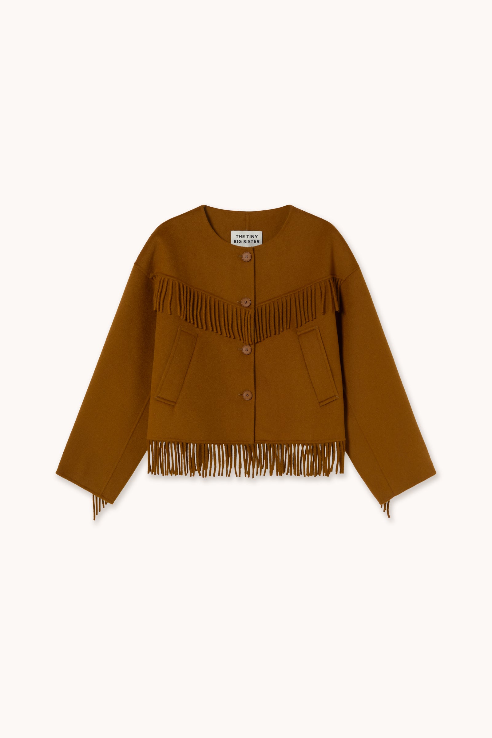 Woman Frills Short Coat BRONZE