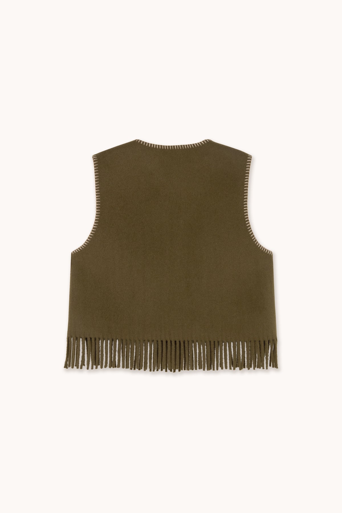 Gilet brodé à motifs de chevaux pour femme DARK KHAKI