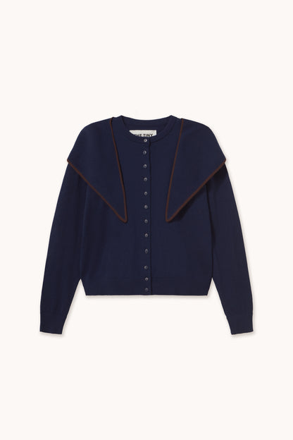 Woman Scarf Neck Lara Cardigan NAVY