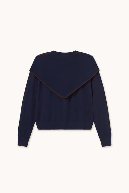 Woman Scarf Neck Lara Cardigan NAVY