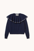Damen Babydoll Pullover NAVY