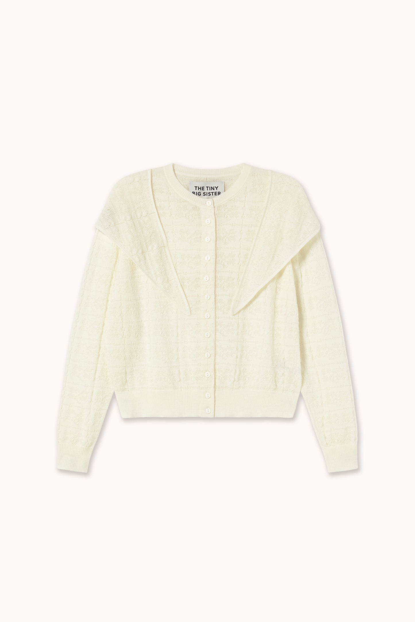 Woman Check Scarf Neck Lara Cardigan
