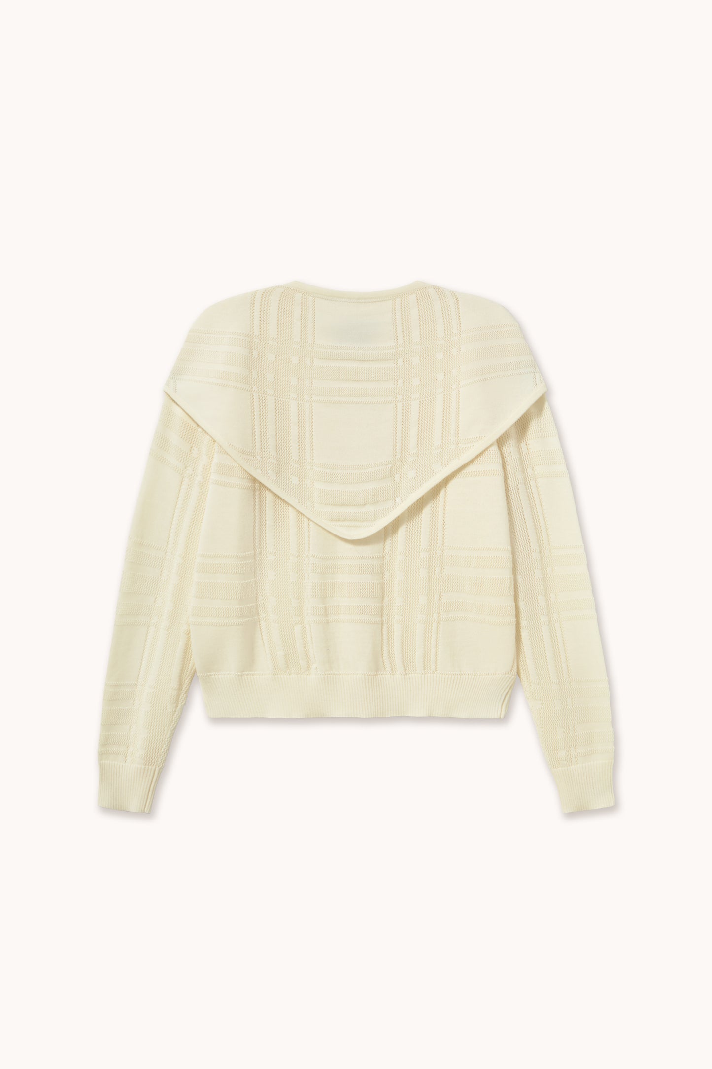 Woman Check Scarf Neck Lara Cardigan