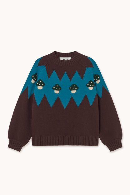 Woman Mushrooms Sweater UMBER
