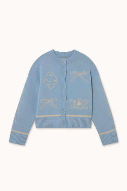 Woman Bows Cardigan DENIM BLUE