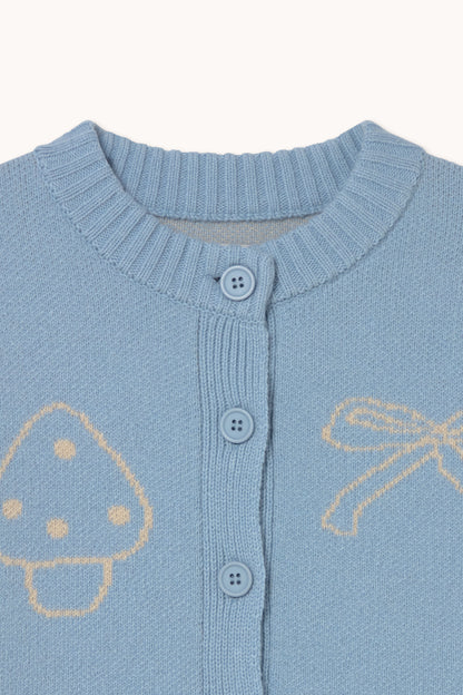Woman Bows Cardigan DENIM BLUE