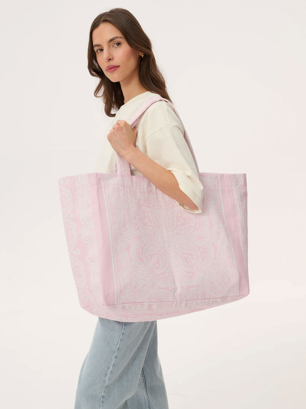 Duża torba shopper Capri Light Pink LIGHT PINK