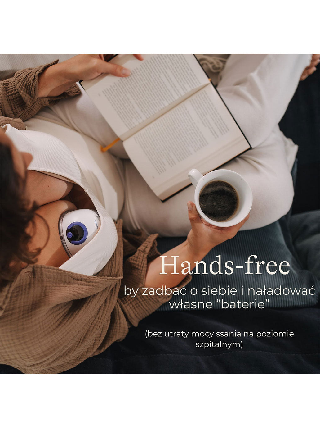 Laktator podwójny bezprzewodowy Hands-free