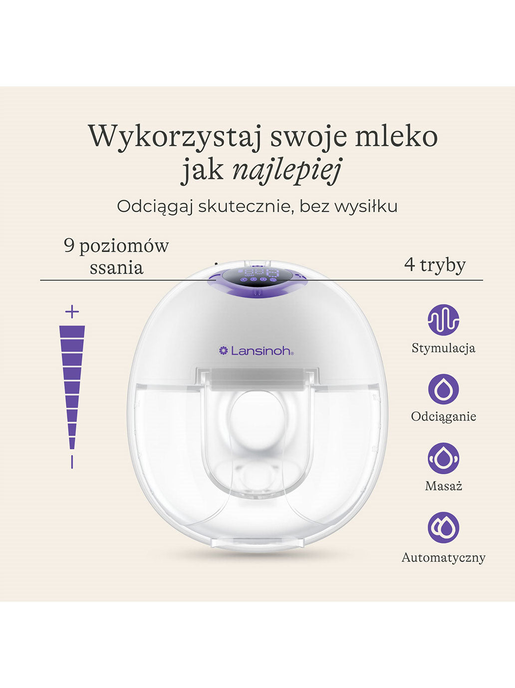 Laktator podwójny bezprzewodowy Hands-free