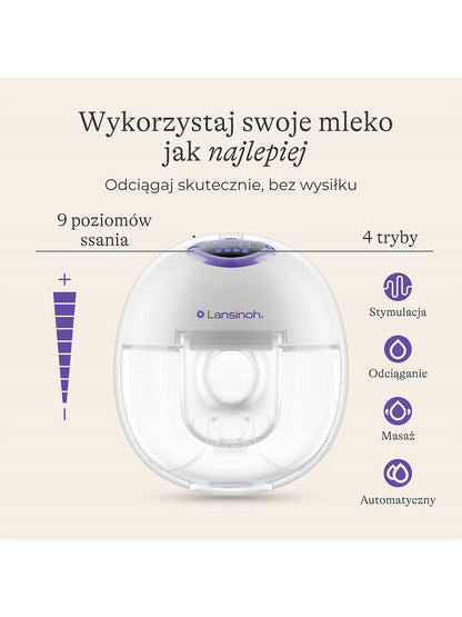 Laktator podwójny bezprzewodowy Hands-free