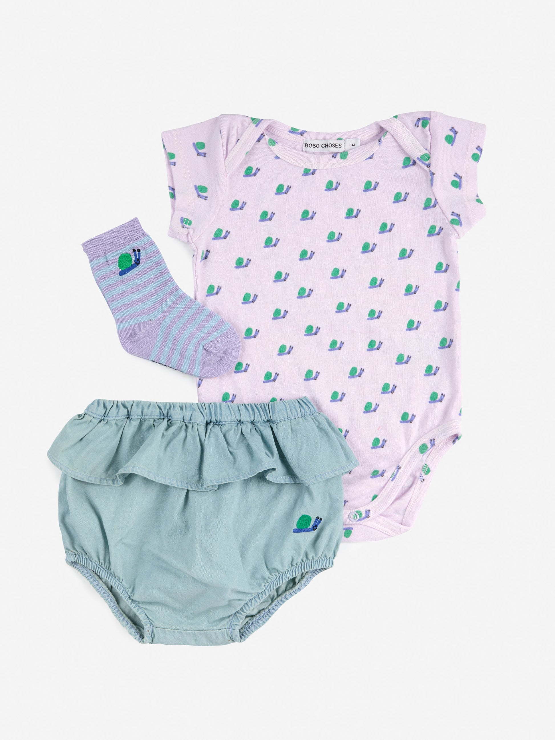 OUTLET Zestaw prezentowy Funny Snail gift set | rozm. 6m bébé concept BÉBÉ Concept 