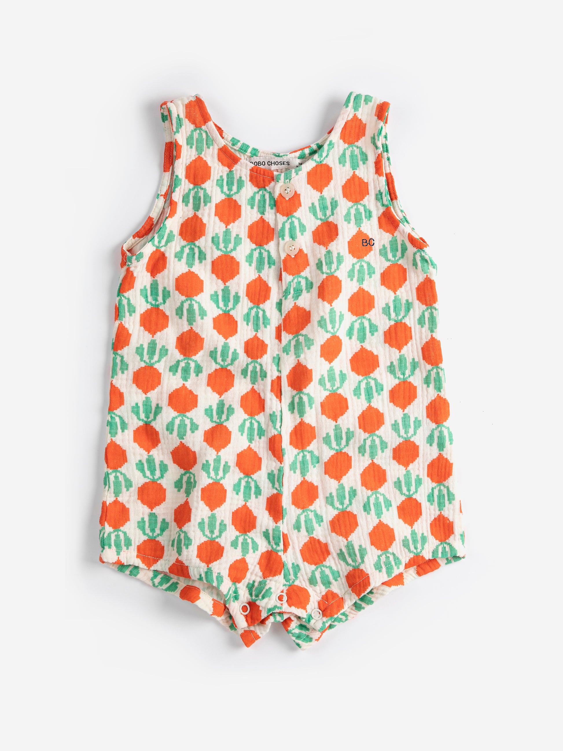 Cool Radish all over woven playsuit WHITE