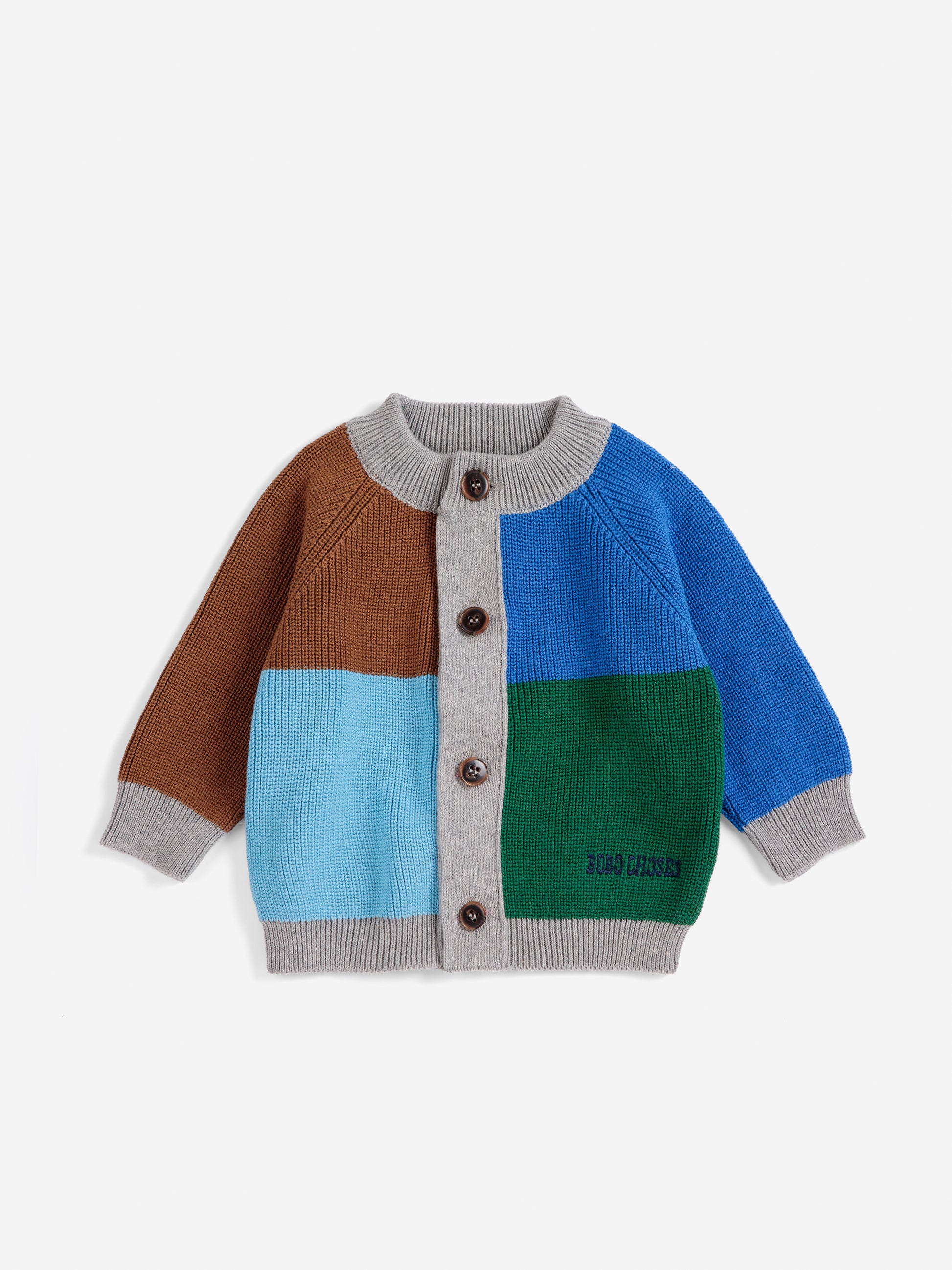 Bawełniany kardigan Color Block