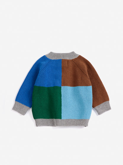 Bawełniany kardigan Color Block