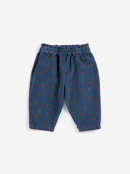 Stamp Bloom all over corduroy pants