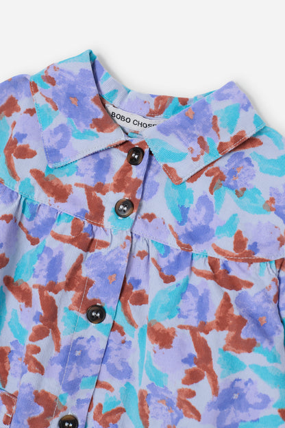 Watercolor all over woven dress