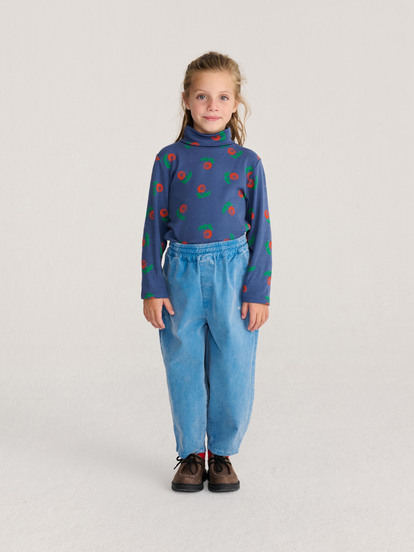Long-sleeve Stamp Bloom all over turtle neck