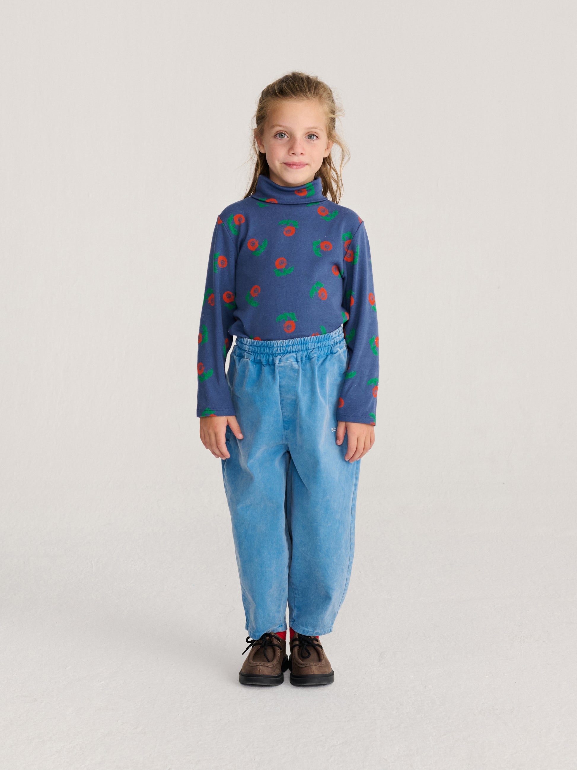 Long-sleeve Stamp Bloom all over turtle neck