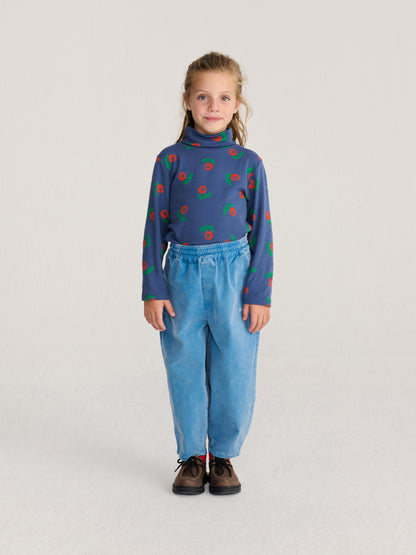 Long-sleeve Stamp Bloom all over turtle neck