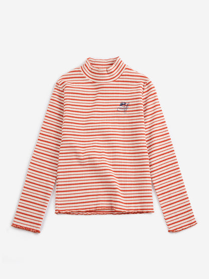 Long-sleeve Energy Flower Stripes turtle neck