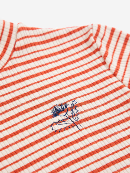 Long-sleeve Energy Flower Stripes turtle neck
