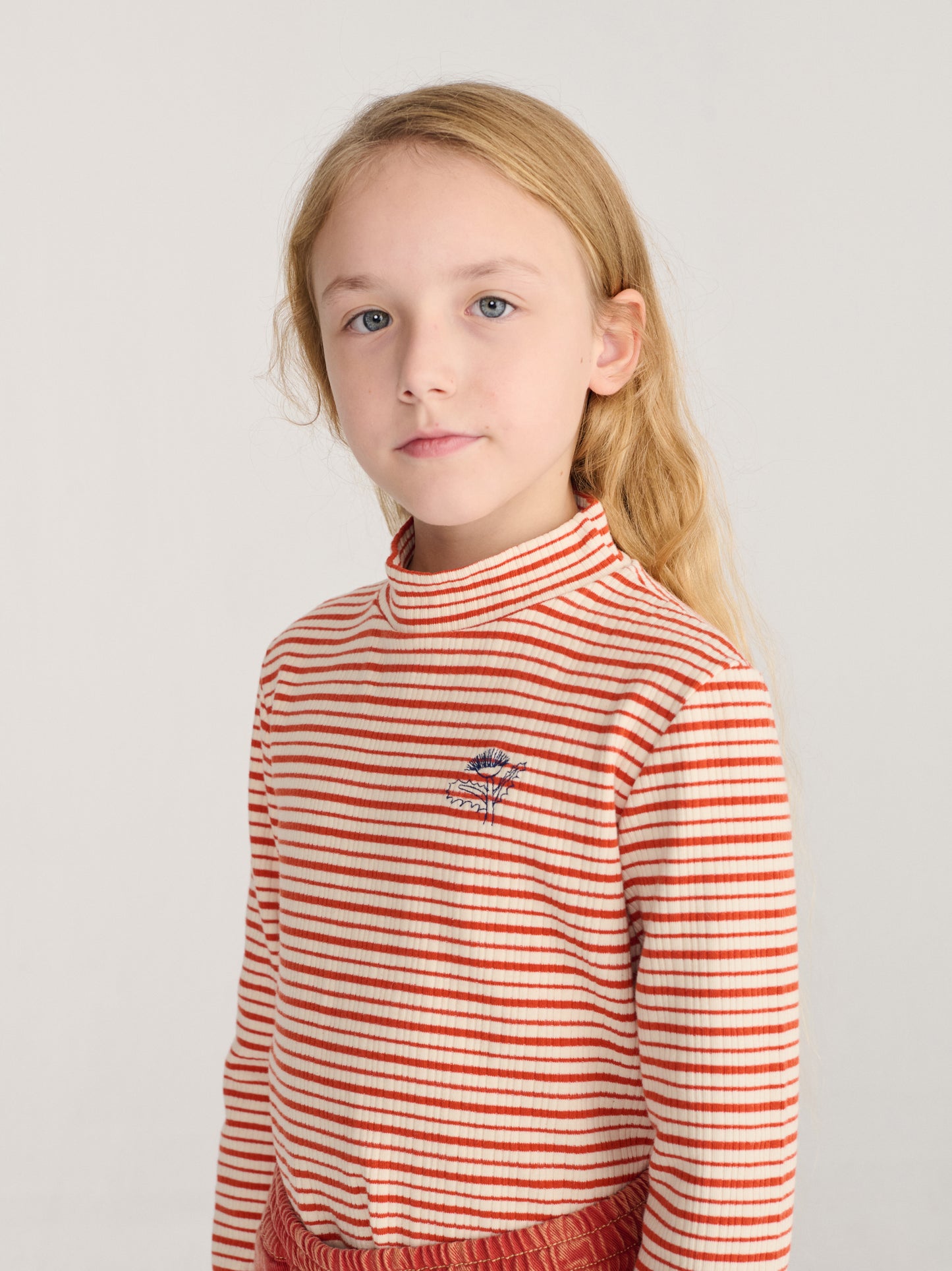 Long-sleeve Energy Flower Stripes turtle neck