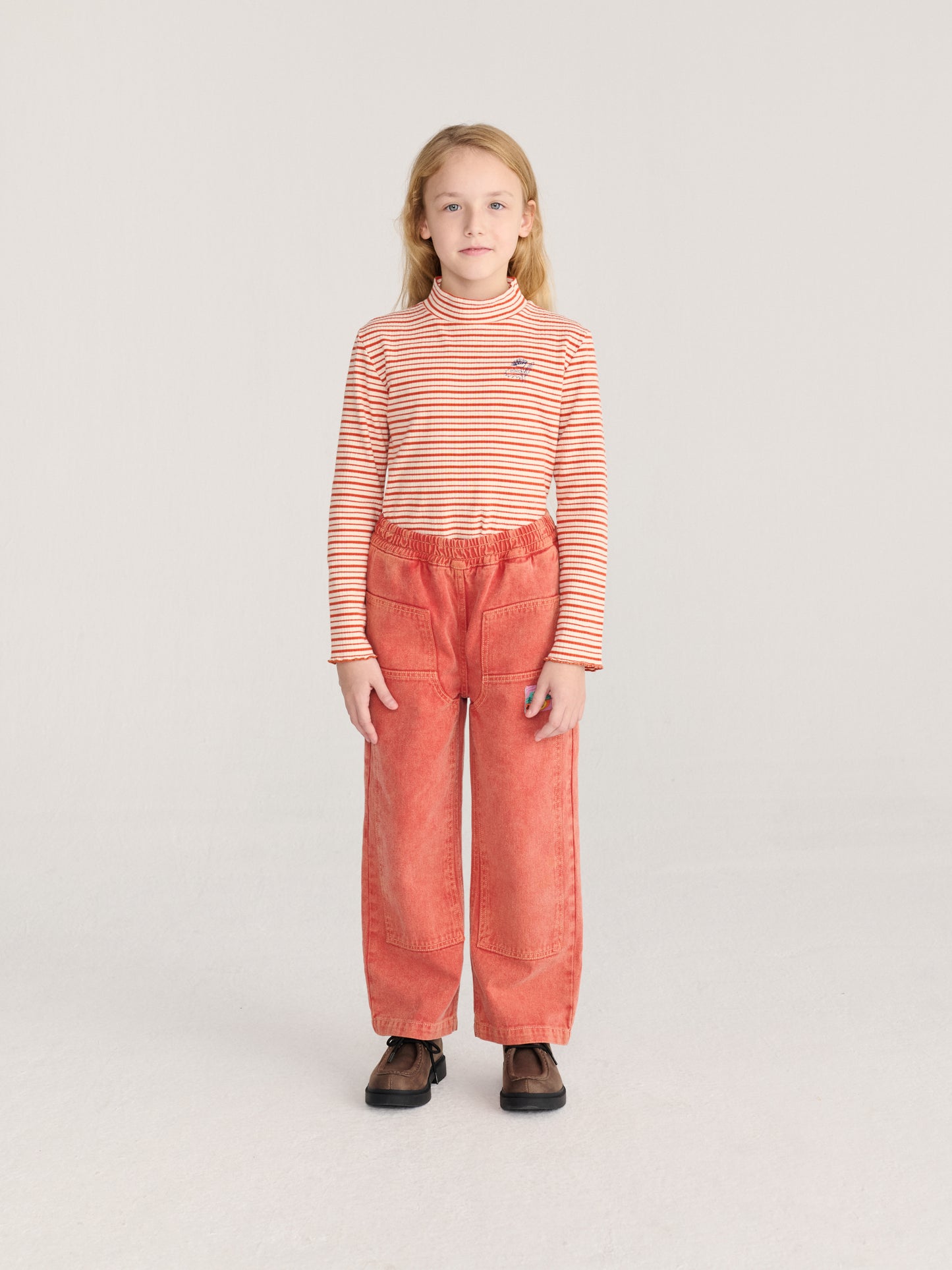 Long-sleeve Energy Flower Stripes turtle neck