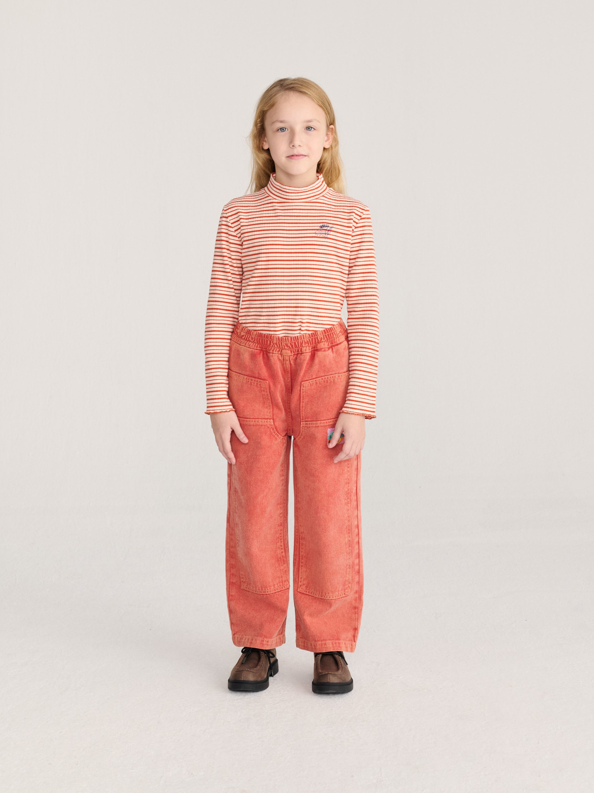 Long-sleeve Energy Flower Stripes turtle neck