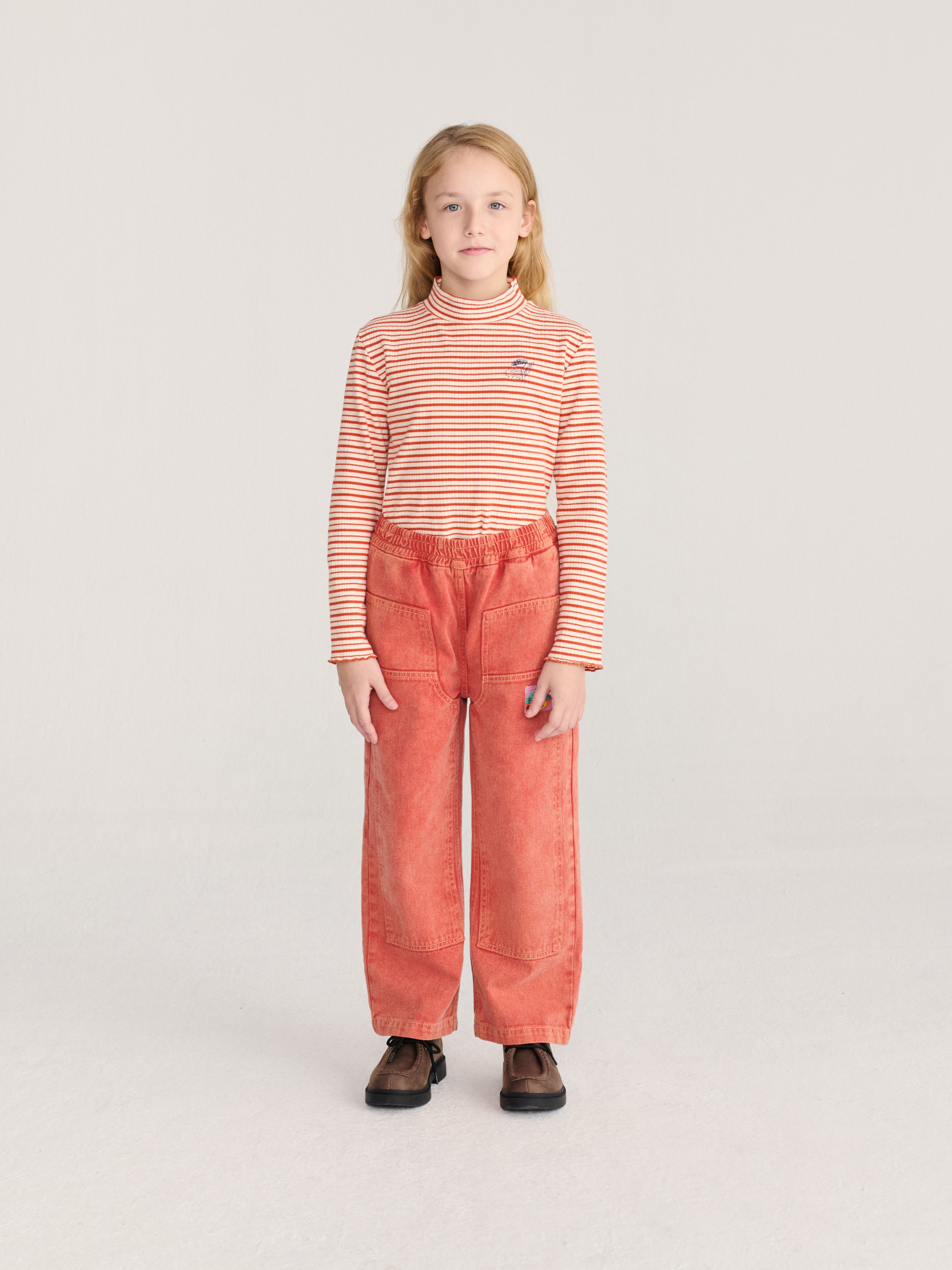 Long-sleeve Energy Flower Stripes turtle neck