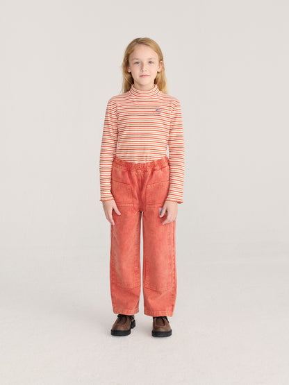 Long-sleeve Energy Flower Stripes turtle neck