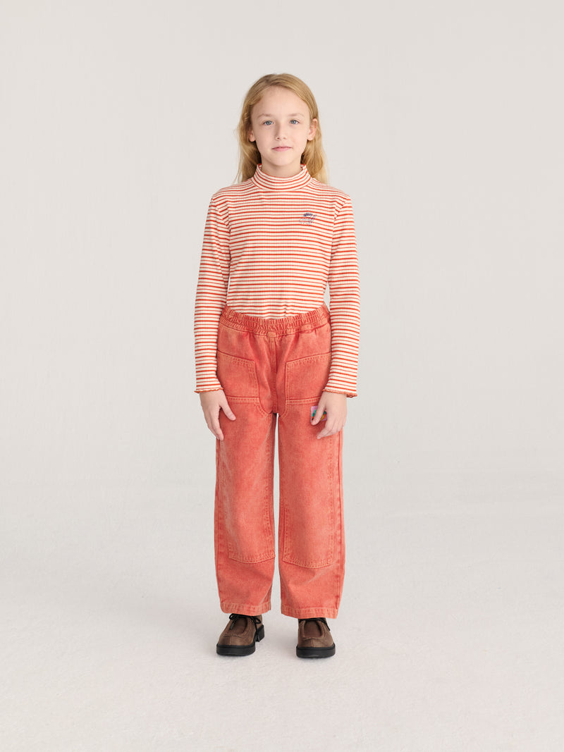 Long-sleeve Energy Flower Stripes turtle neck