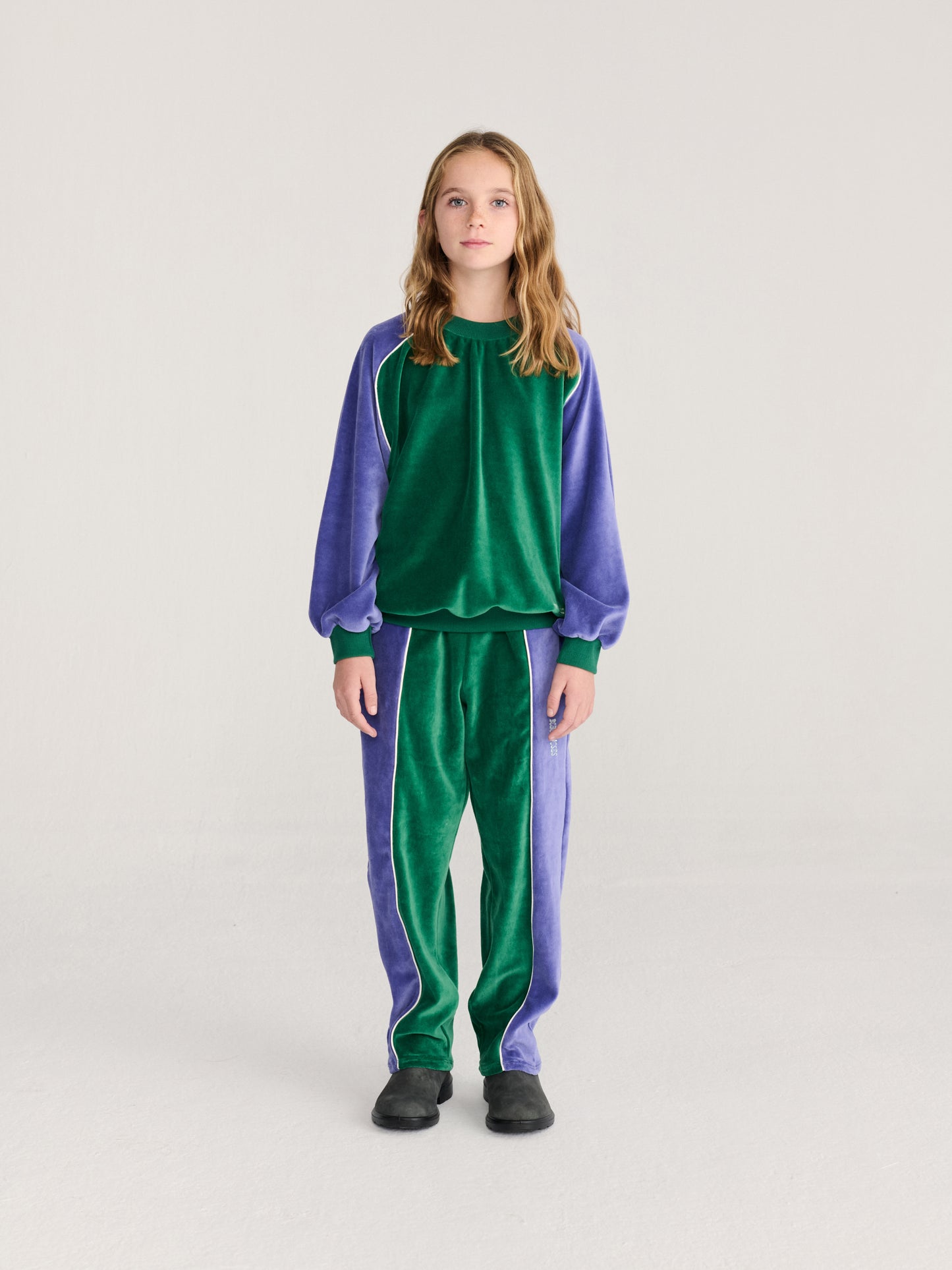 Spodnie Color Block terry cloth jogging pants