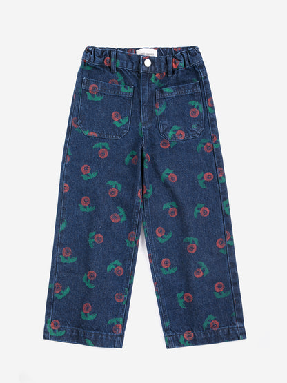 Spodnie Stamp Bloom all over denim pants