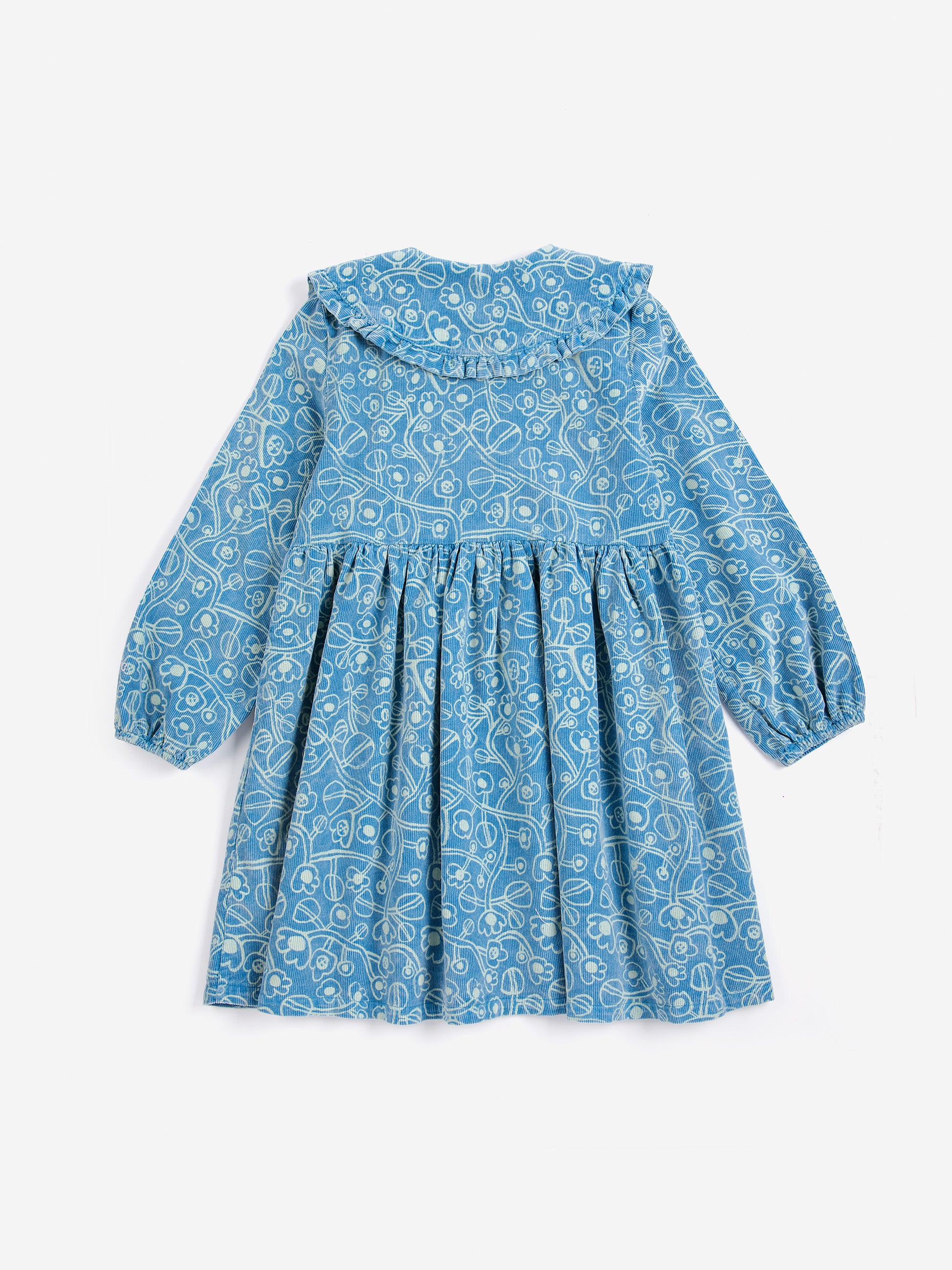 Sukienka Sketchy Flowers all over corduroy dress