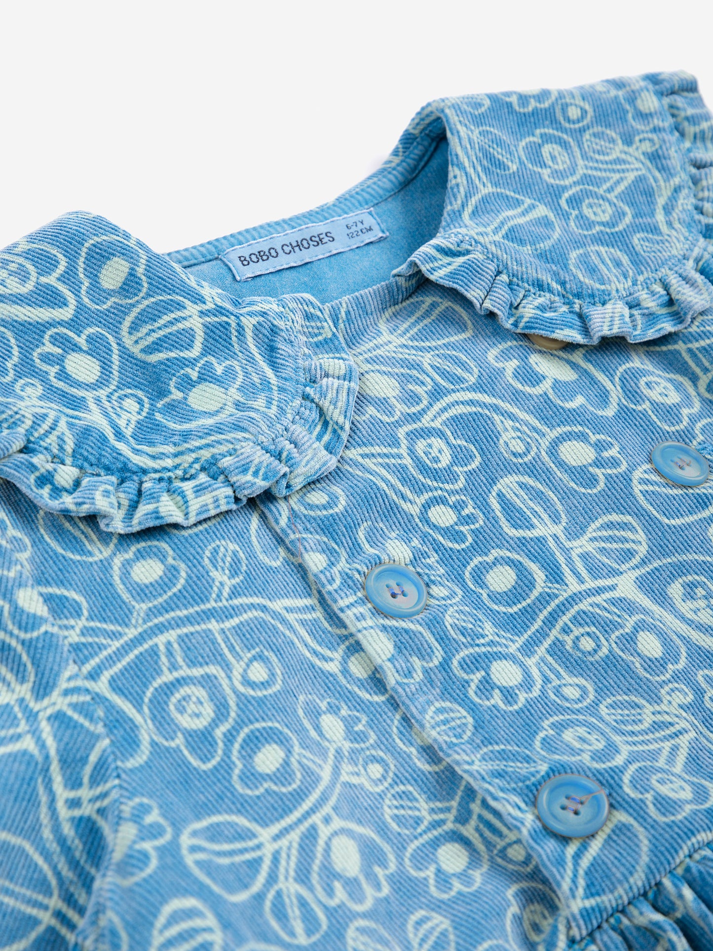 Sukienka Sketchy Flowers all over corduroy dress