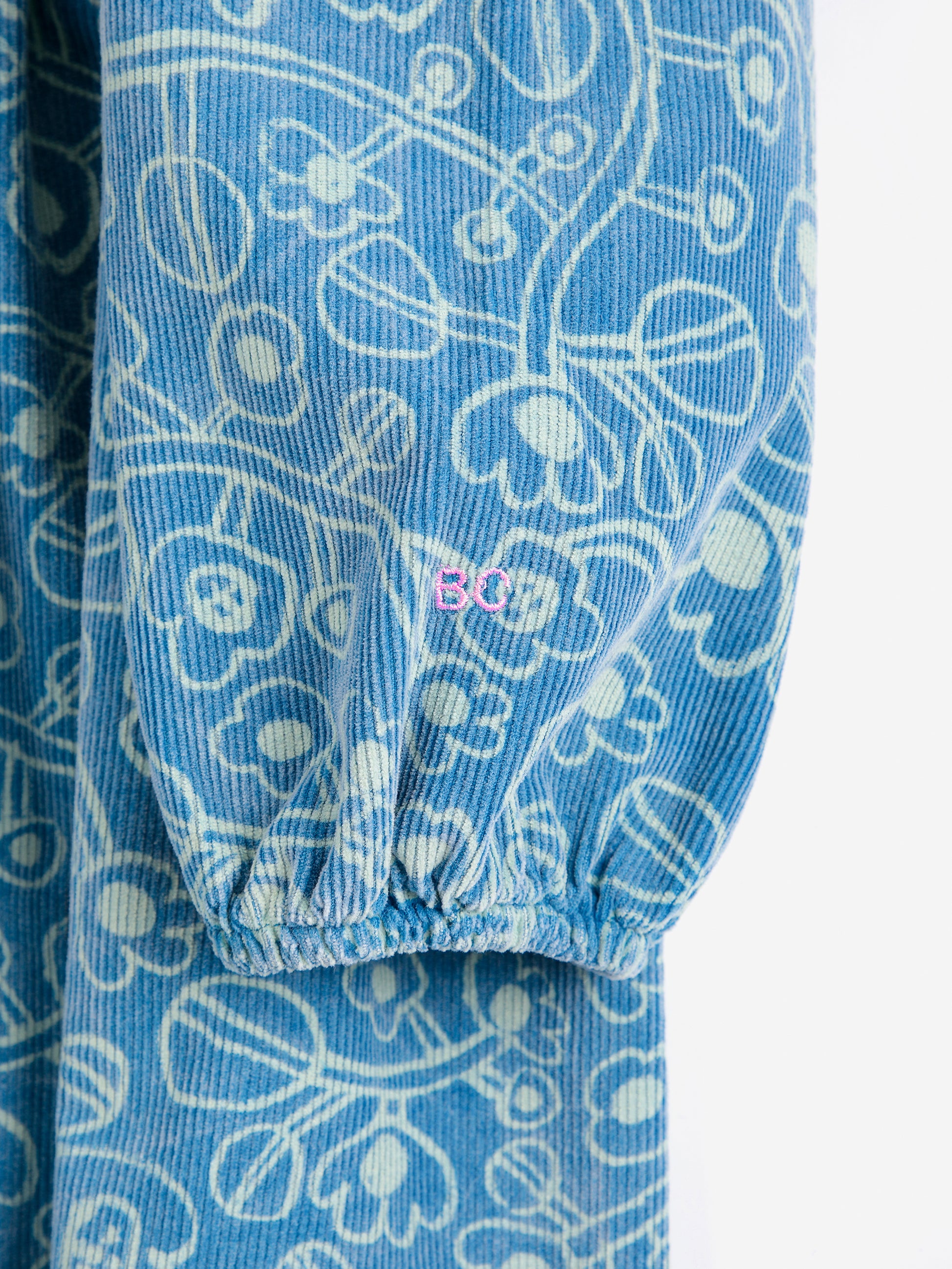 Sukienka Sketchy Flowers all over corduroy dress