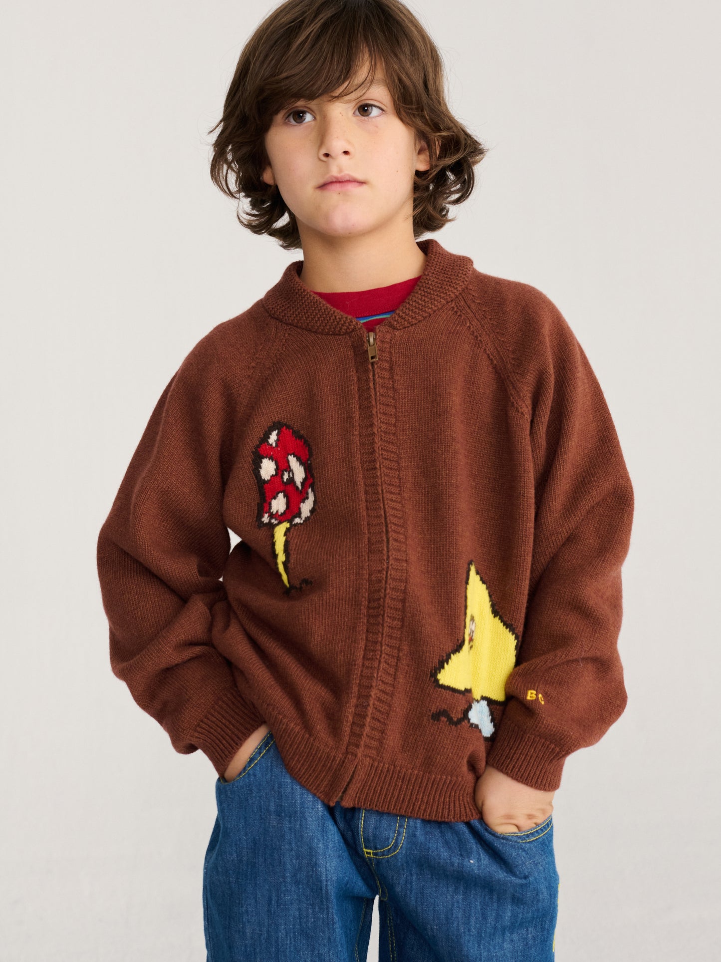 Sweter Mush Monster Duo zipped cardigan